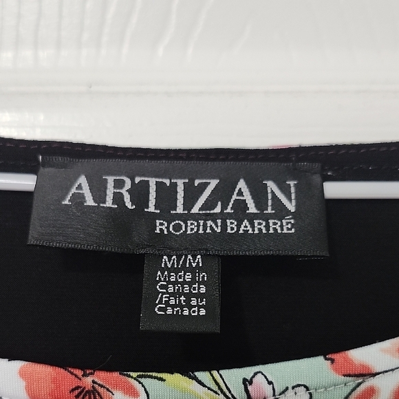 Pink and Red Relaxed Ruffled 3/4 Sleeve Blouse - Picture 2 of 2